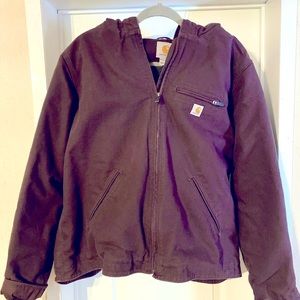 Women’s carhart jacket, plum color XL